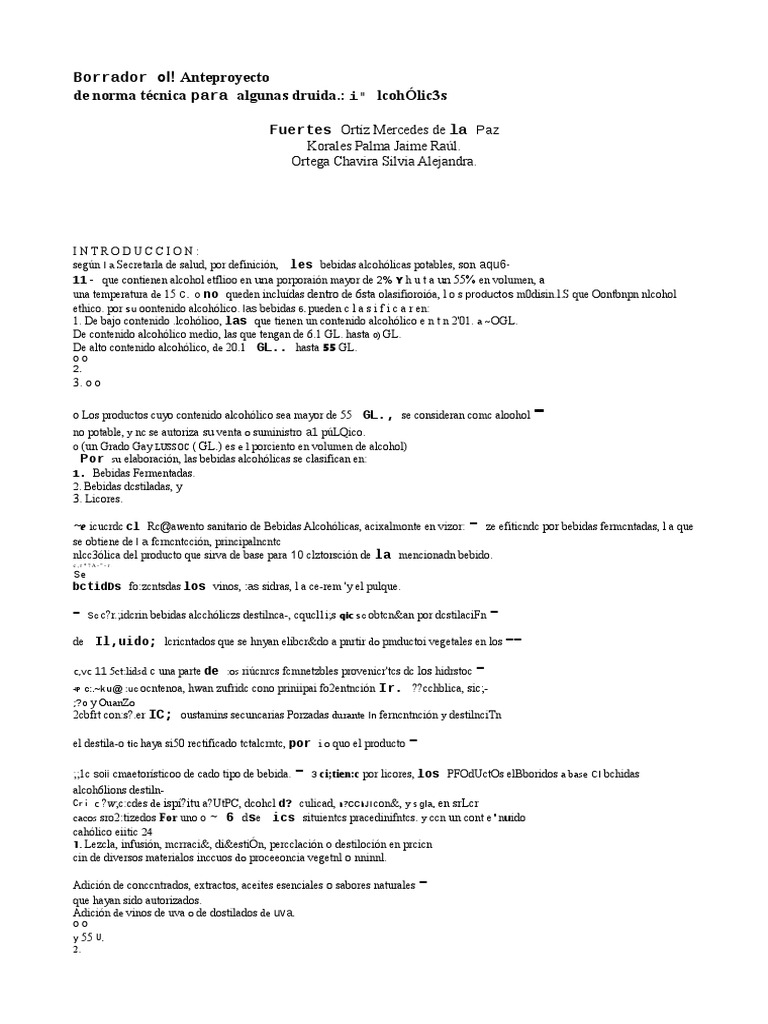 Tipo Licores Normas Pdf Bebidas Alcoholicas Bebidas Fermentadas