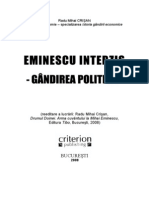 Eminescu Interzis. Gandirea Politica PDF