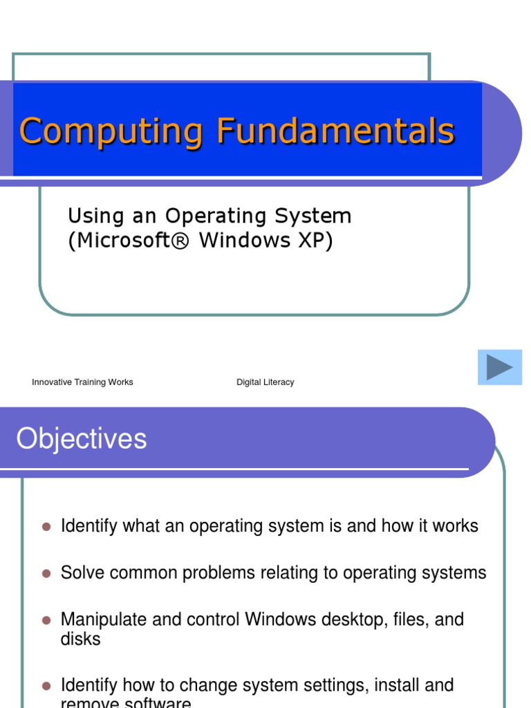 Computing Fundamentals: Using An Operating System (Microsoft® Windows ...