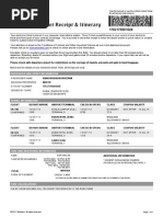 Flight Ticket Receipt Sample United Airlines And Travelling