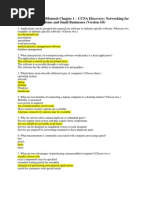 Exam Viewer - Dhomesb Chapter 1 - Ccna Discovery: Networking For Home and Small Businesses (Version 4.0)