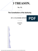 The Constitution of No Authority by Lysanser Spooner Boston 1870