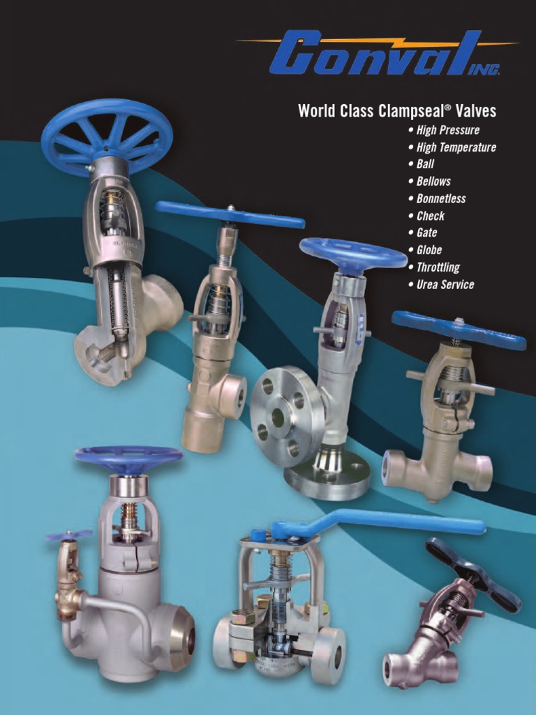 Conval Clampseal Catalog PDF Valve Steel