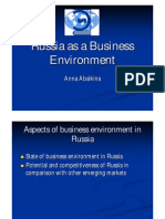 Russia As A B Usiness E Nvironment