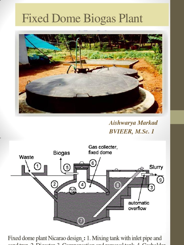 Fixed Dome Biogas Plant Overview | PDF