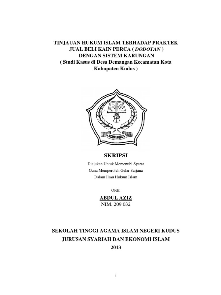 Skripsi Kain Perca