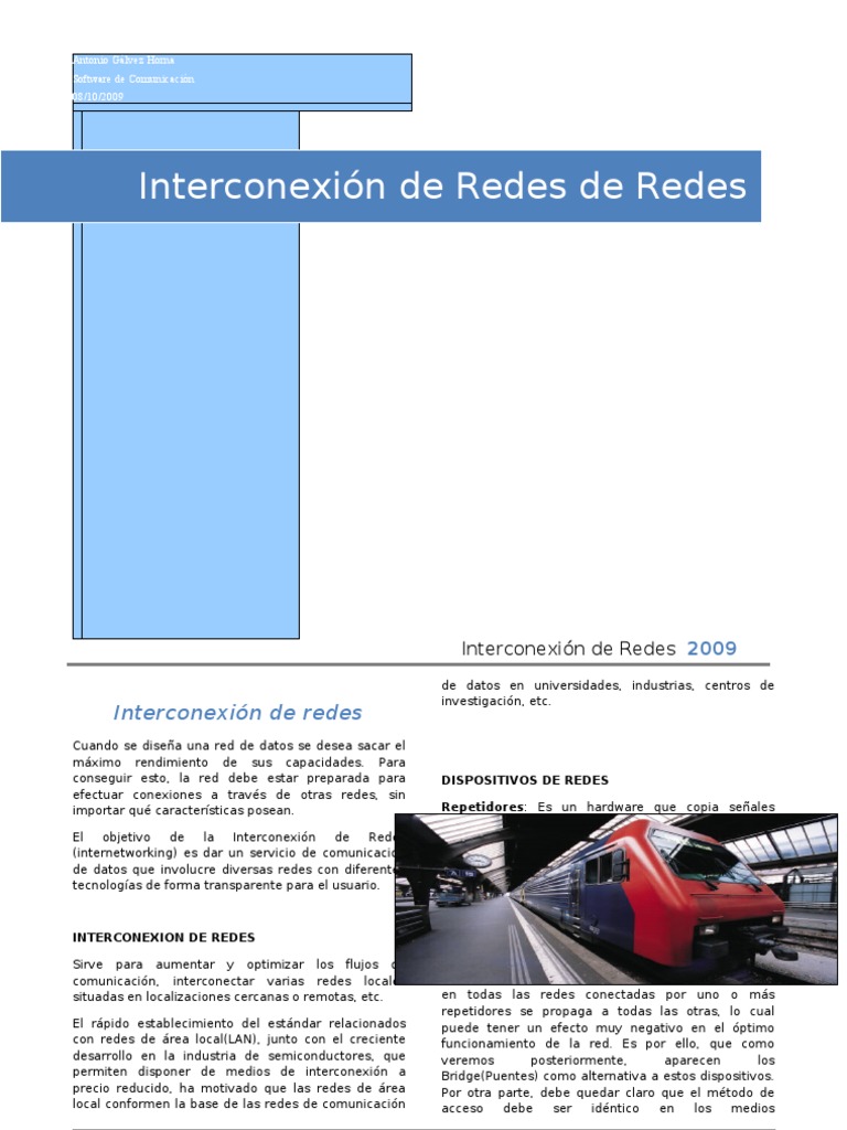 Interconexión de Redes | PDF | Enrutador (Computación) | Red de ...
