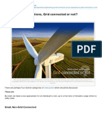 Wind Power Applications Grid Connected or Not