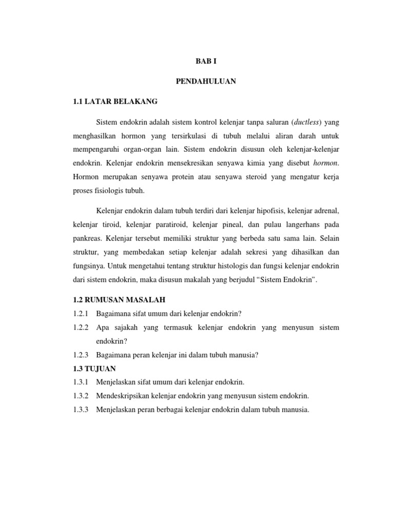 Makalah Sistem Endokrin