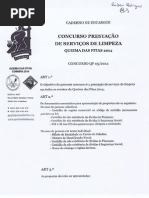 Caderno de Encargos de Limpeza