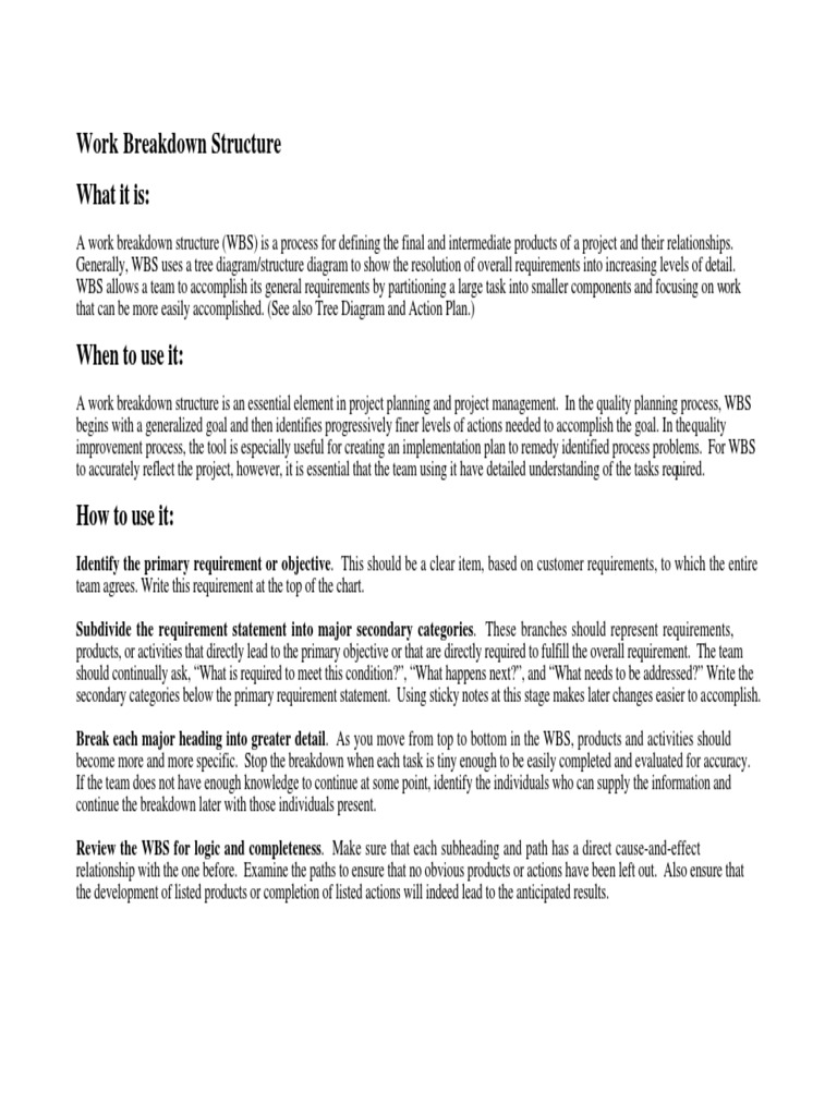 Understanding Work Breakdown Structure | PDF | Leadership | Systems Science