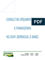 SIAFI GERENCIAL Consultas Orçamentárias