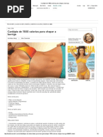 Cardápio de 1500 calorias para chapar a barriga