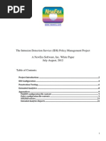 The Intrusion Detection Service (Ids) Policy Management Project A Newera Software, Inc. White Paper July-August, 2012