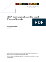 Scope & Sequence CCNP Implementing Secure Converged WAN