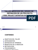Presentación Taller (PDRI Project Definition Rating Index)