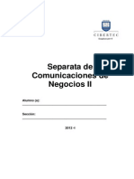 SEPARATA de ACTIVIDADES de Comunicaciones de Negocios II - 201302