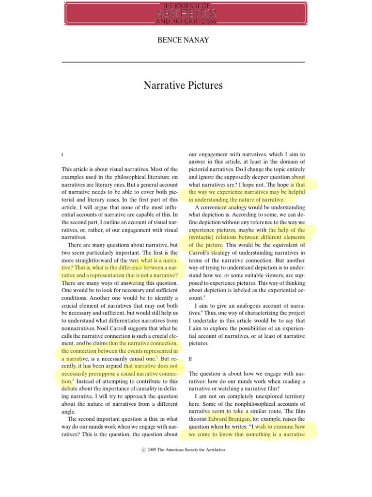 What is a narrative poem picture