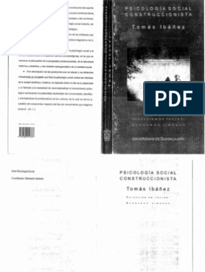 Tomas Iba Ez Psicologia Social Construccionista PDF | PDF