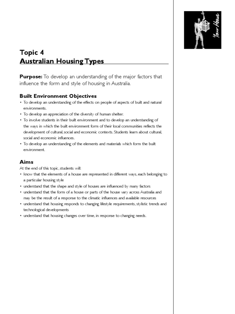 Topic 4 Australian Housing Types Topic 4 Australian Housing Types PDF
