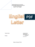 Carta de Abuela en Ingles de La Gorda