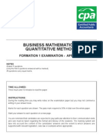 Business Mathematics & Quantitative Methods