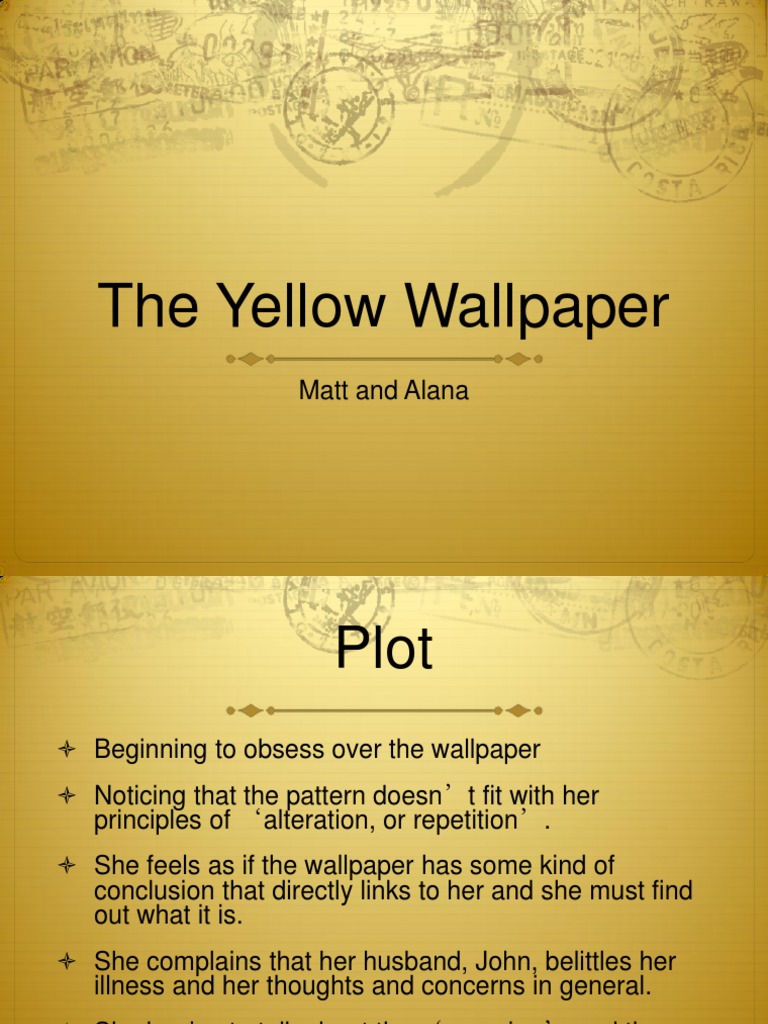 The Yellow Wallpaper PDF The Yellow Wallpaper Psychological Concepts