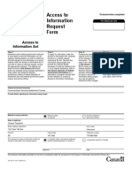 Government of Canada Access To Information Request Form