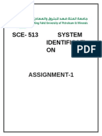 SCE-513 System Identificati ON: Assignment-1