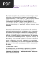 Como puedo detectar las necesidades de capacitación  dentro de una empresa