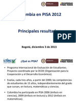 Presentacion Principales Resultados Colombia en PISA 2012