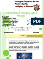 Administracion de La Tecnologia y Tipos de Tecnologia