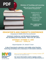 Download Educators and Parents Conference Flyer by Office of eLearning Services SN20786815 doc pdf