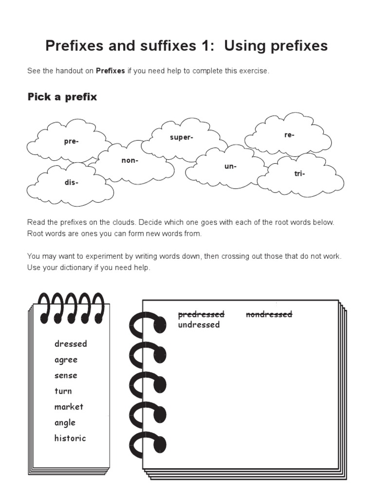 Prefixes and Suffixes 1: Using Prefixes | Word | Language Mechanics