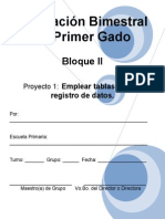 Planeación de 1er Grado - Bloque 2 - Proyecto 1