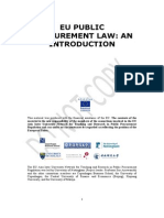 Eu Public Procurement Law Introduction