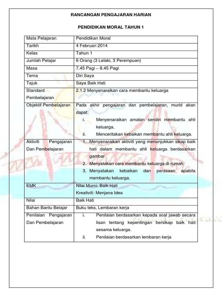 Rph Moral Tahun 1 Pdf