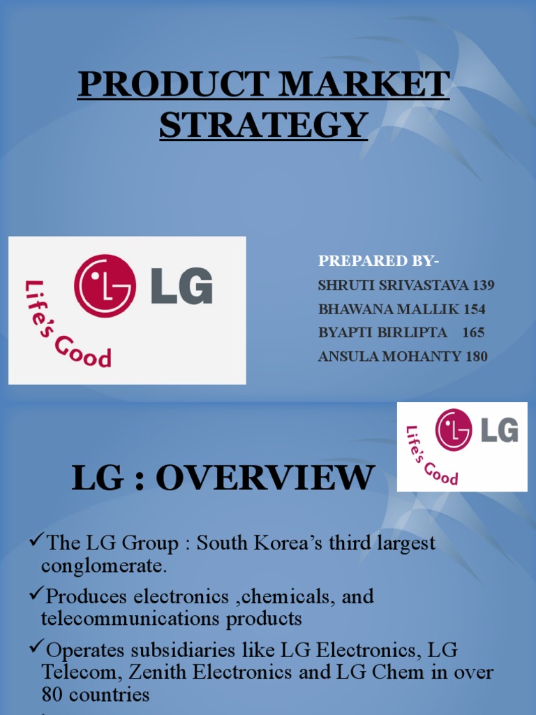Product Market Strategy of LG