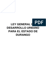 Ley General de Desarrollo Urbano Del Estado de Durango