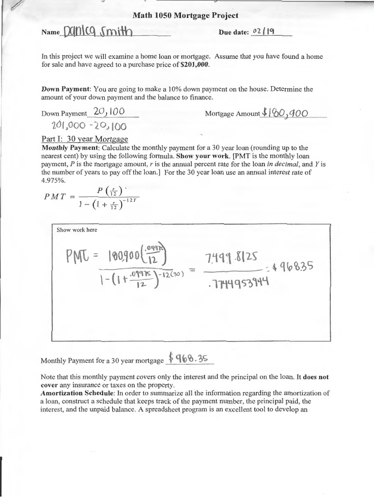 Mortgage Math 1050 | PDF | Mortgage Loan | Interest