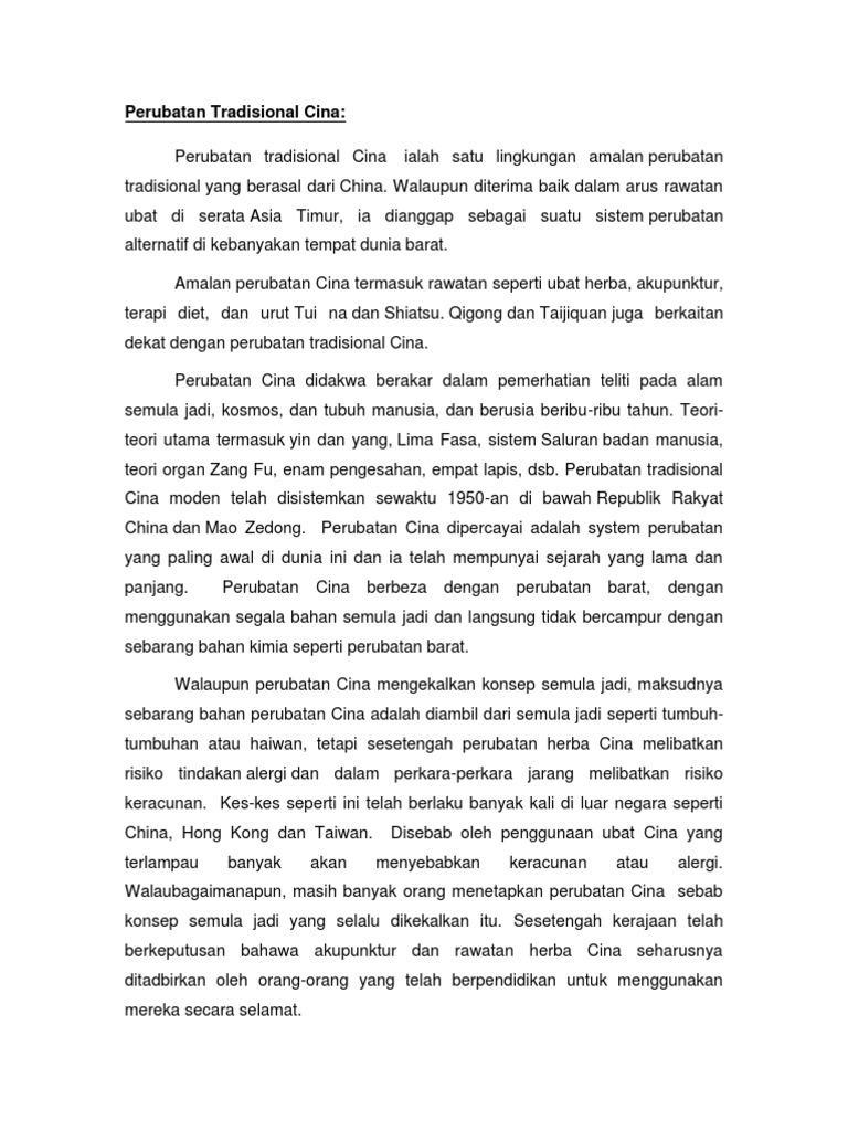 Perubatan Tradisional Cina Pdf