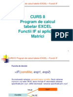 Curs 8 Program de Calcul Tabelar EXCEL - Functii-If