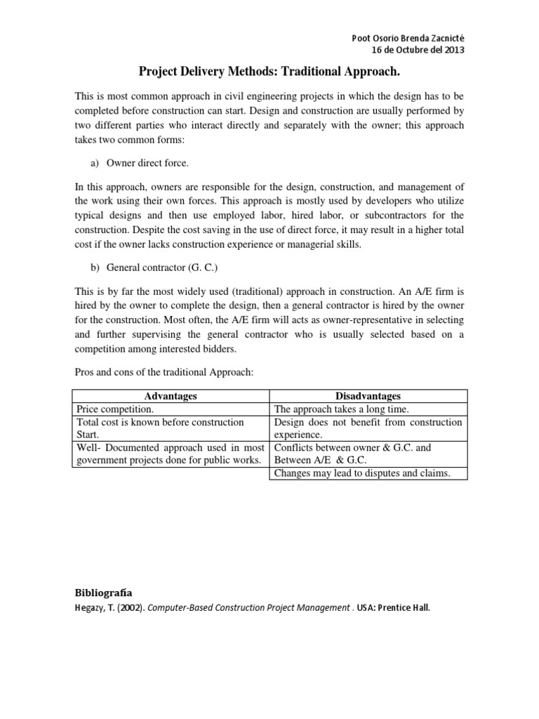Project Delivery Methods | PDF