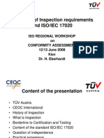 Inspection International Requirements and Auditing Practices For ISO IEC 17020