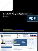 filling passport application form online