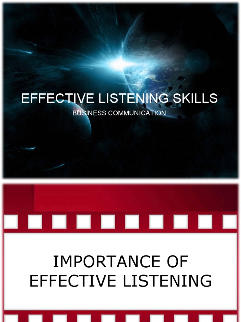 Effective Listening Skills Presentation