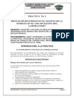 P_1 Reglas de Seguridad en El Manejo de La Energia Electrica y en El Uso Del Equipo Del Laborator