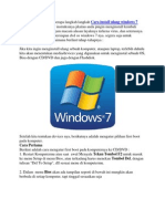 Cara Install Ulang Windows 7