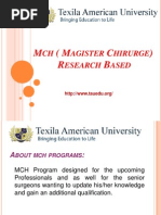 MCH Programs, Master of Surgery, M.CH Trauma &amp Orthopedic Surgery, TAU