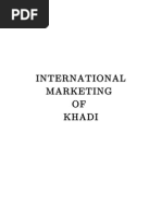 International Marketing of Khadi Project Report- Collegeprojects1.Blogspot.in